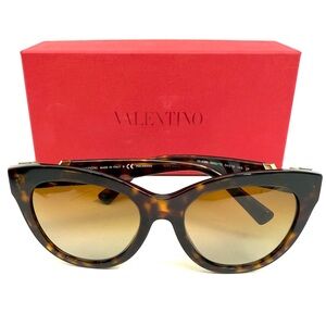 Valentino Tortoise Shell Cat Eye Polarized Sunglasses VA 4089 - Made In Italy